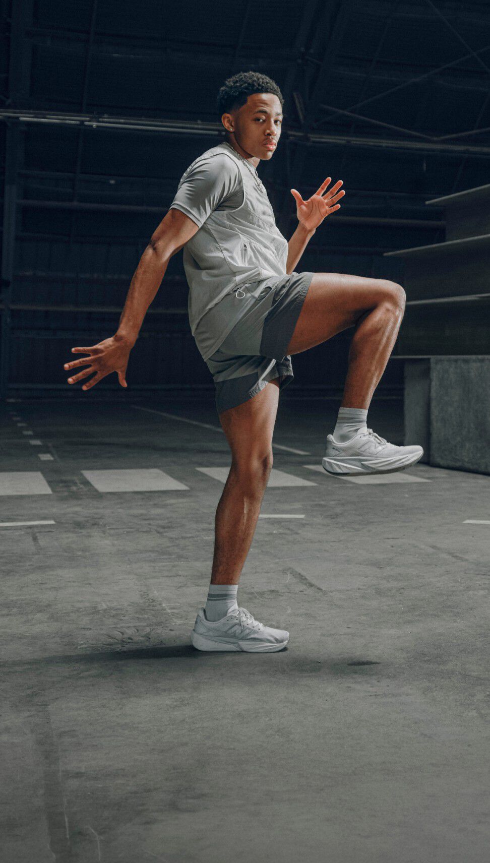 Quincy Wilson wearing the FuelCell Rebel for Grey Days