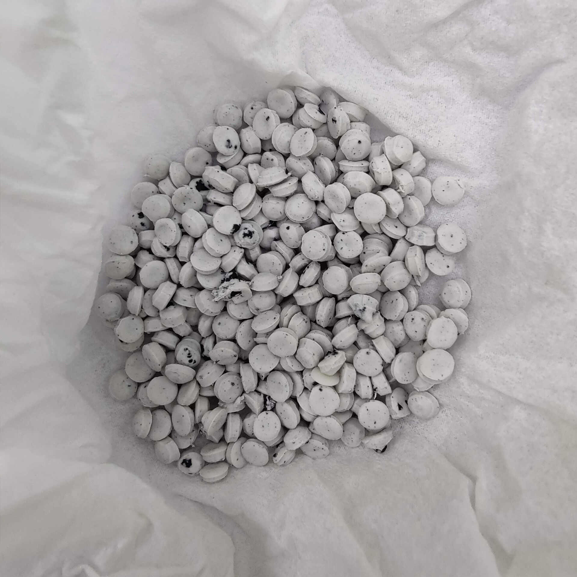 Pile of regrind material